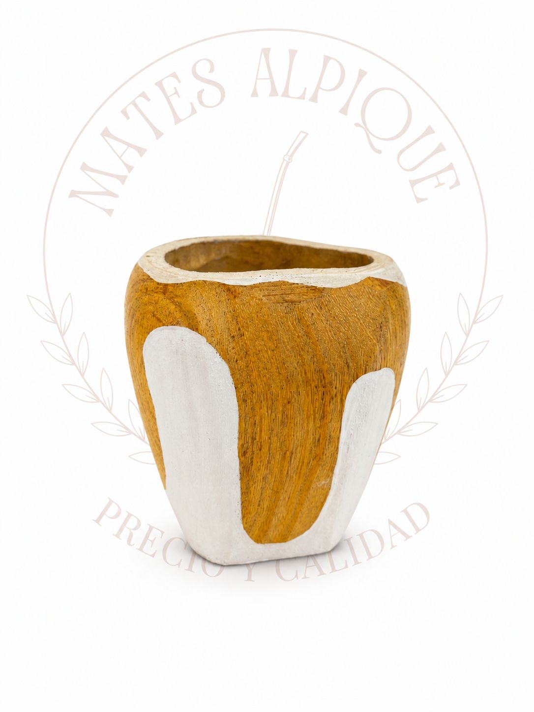 Mate Ranchero Blanco con detalles blancos