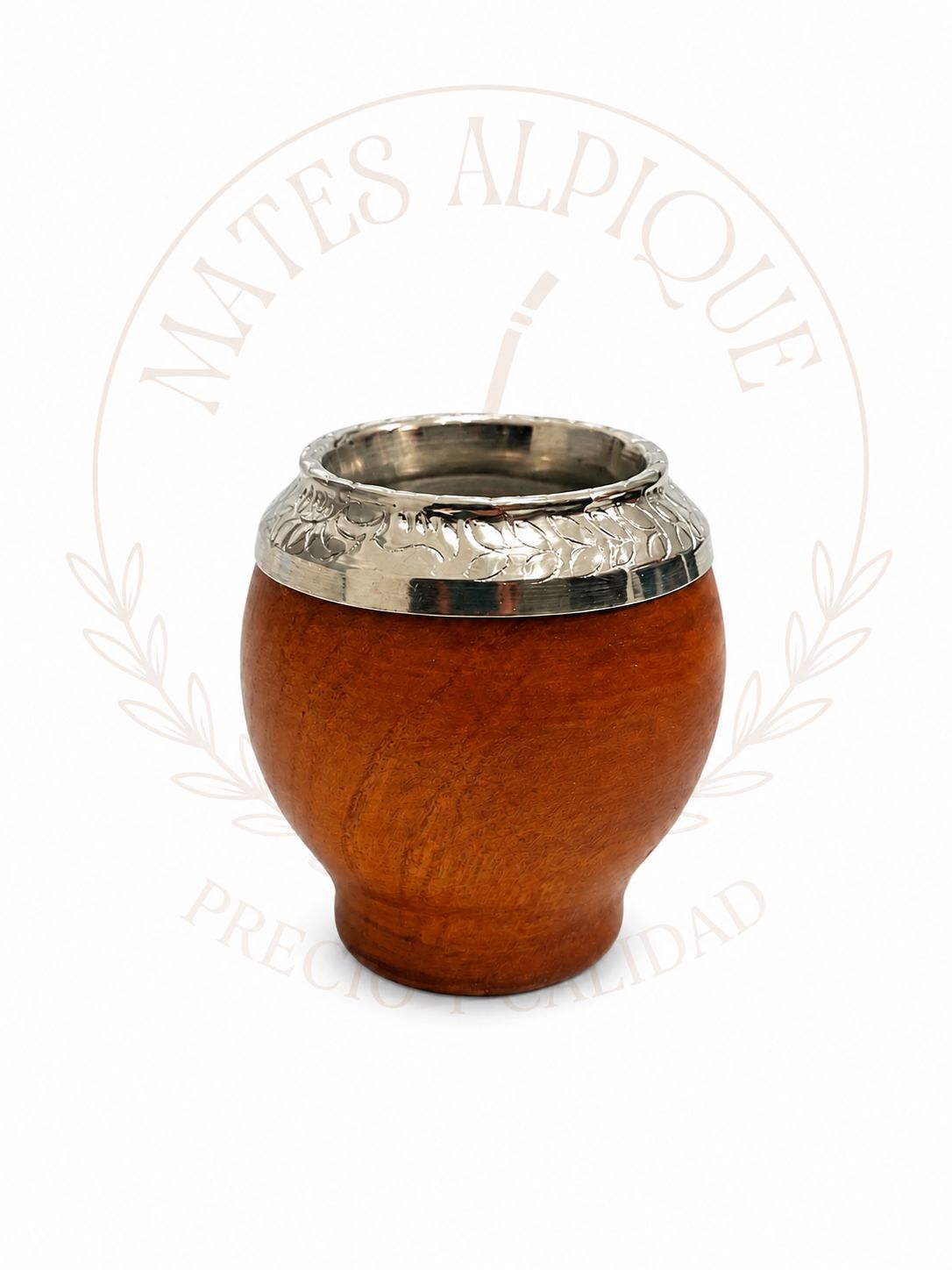 Mate Torpedo de Algarrobo con virola dorada trenzada