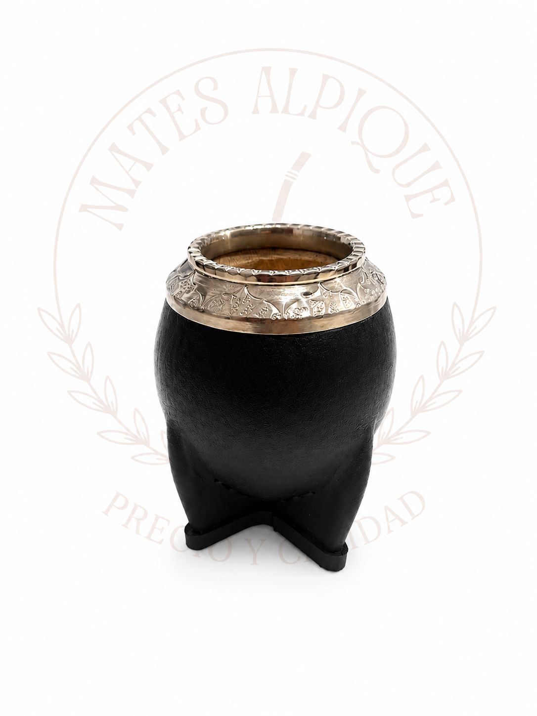 Mate Torpedo de Calabaza con virola cincelada